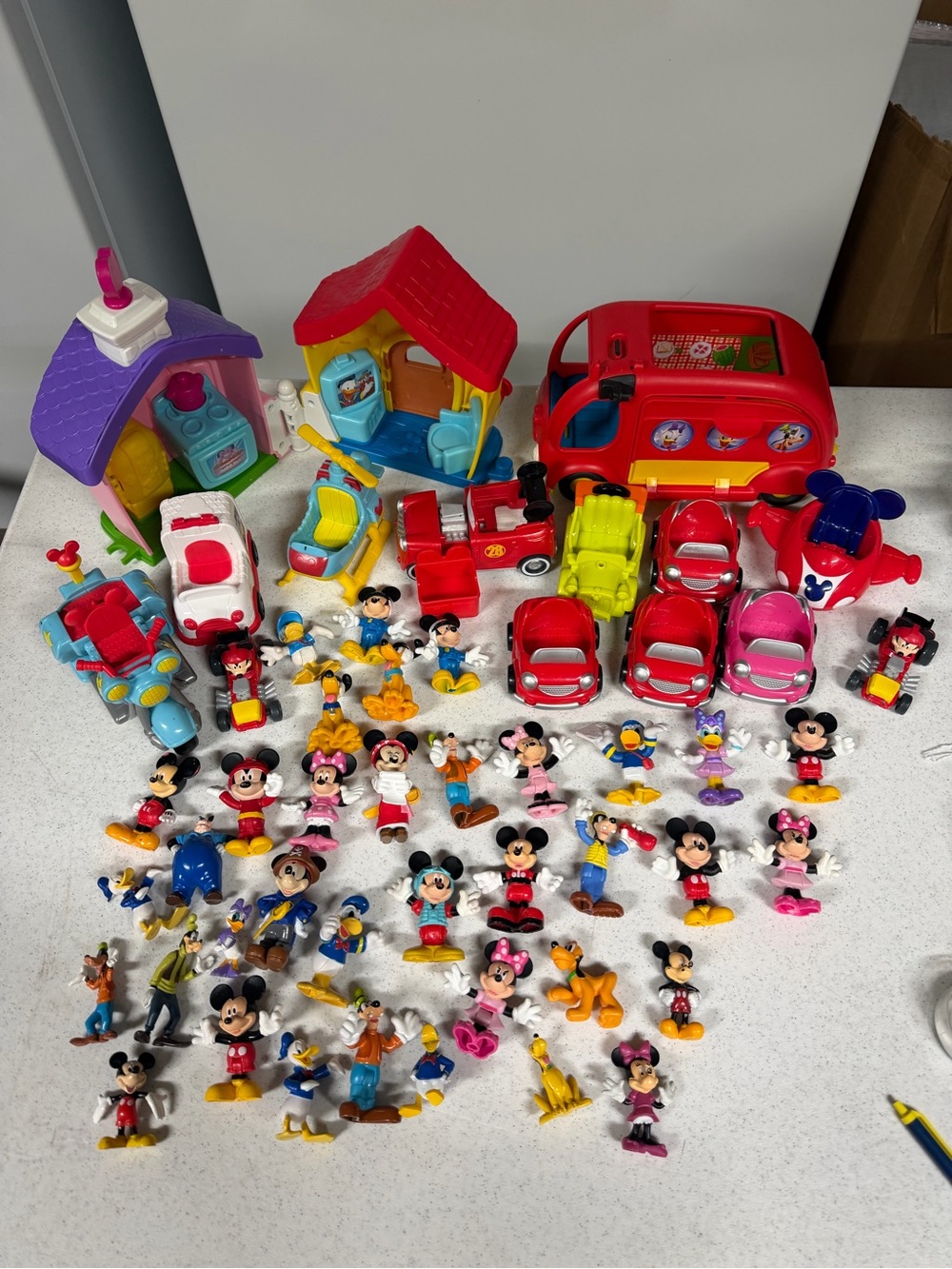 Large Mickey Mouse Toy Lot Disney Little People PVC Figures Cake Toppers